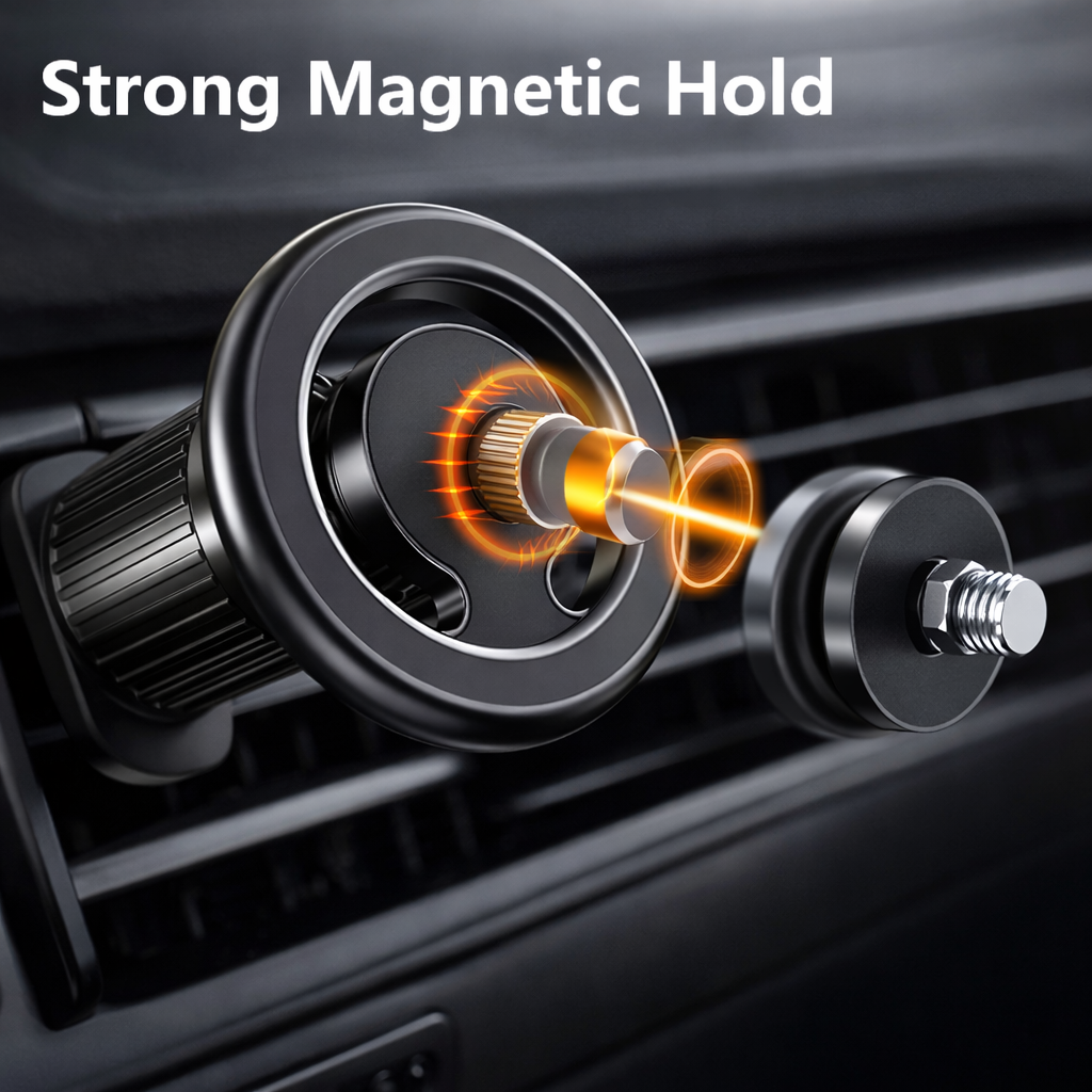 Magnetic Car Phone Holder – 360° Rotation