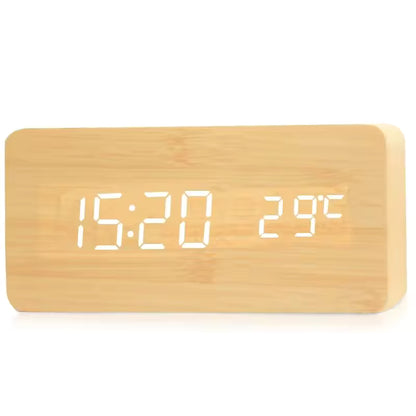 Wooden LED Digital Alarm Clock