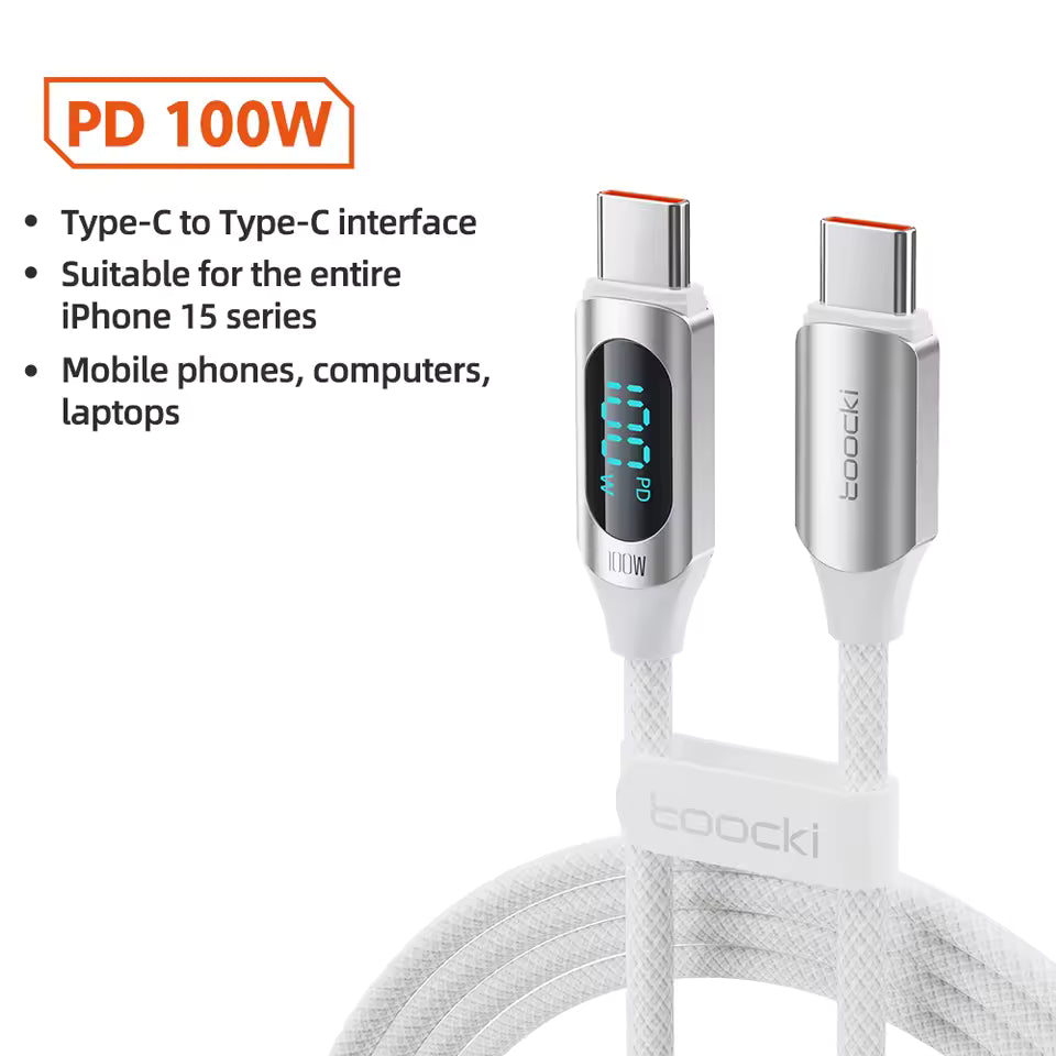 USB-C to USB-C 100W PD Cable – Power Display
