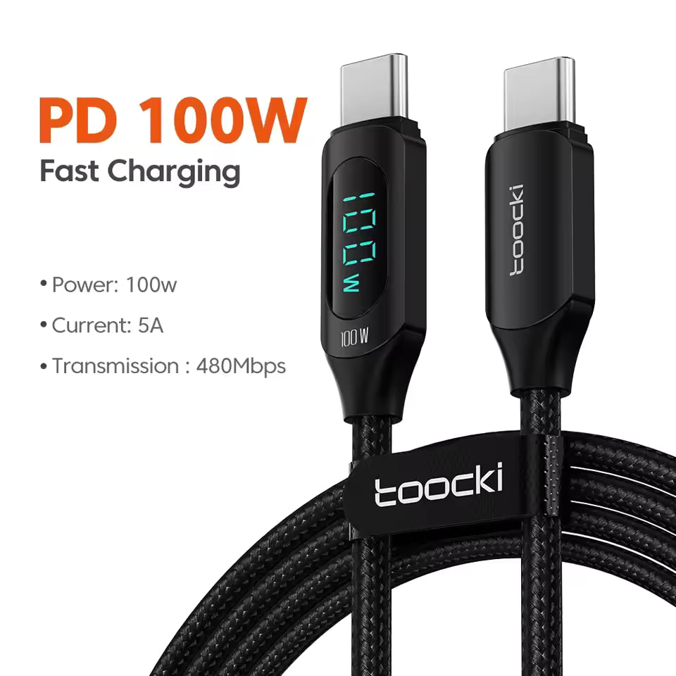 USB-C to USB-C 100W PD Cable – Power Display