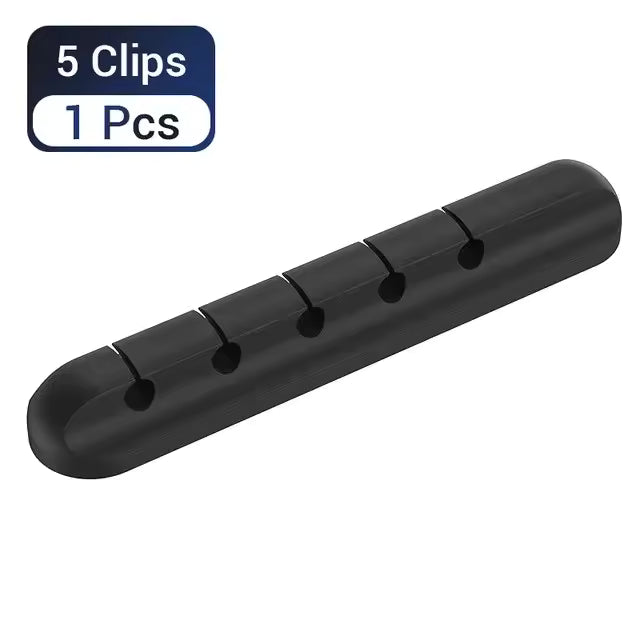 Silicone Cable Organizer Clips – Desk & Office