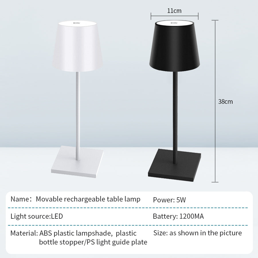 Rechargeable LED Table Lamp – Touch Dimmable