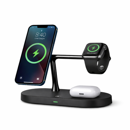 3-in-1 Fast Wireless Charger for iPhone & Apple Watch